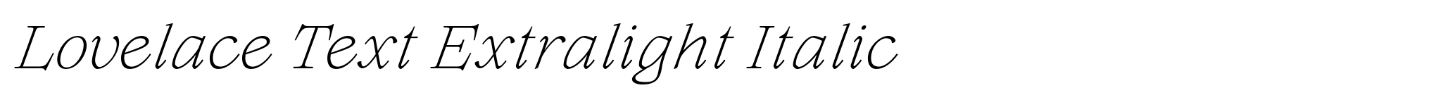 Lovelace Text Extralight Italic image